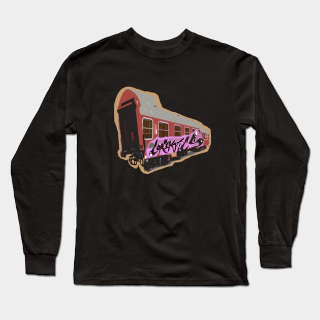 Graffiti train Long Sleeve T-Shirt by corekt